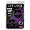 Get Lock Lot de 2 cockrings souples Donut Noir